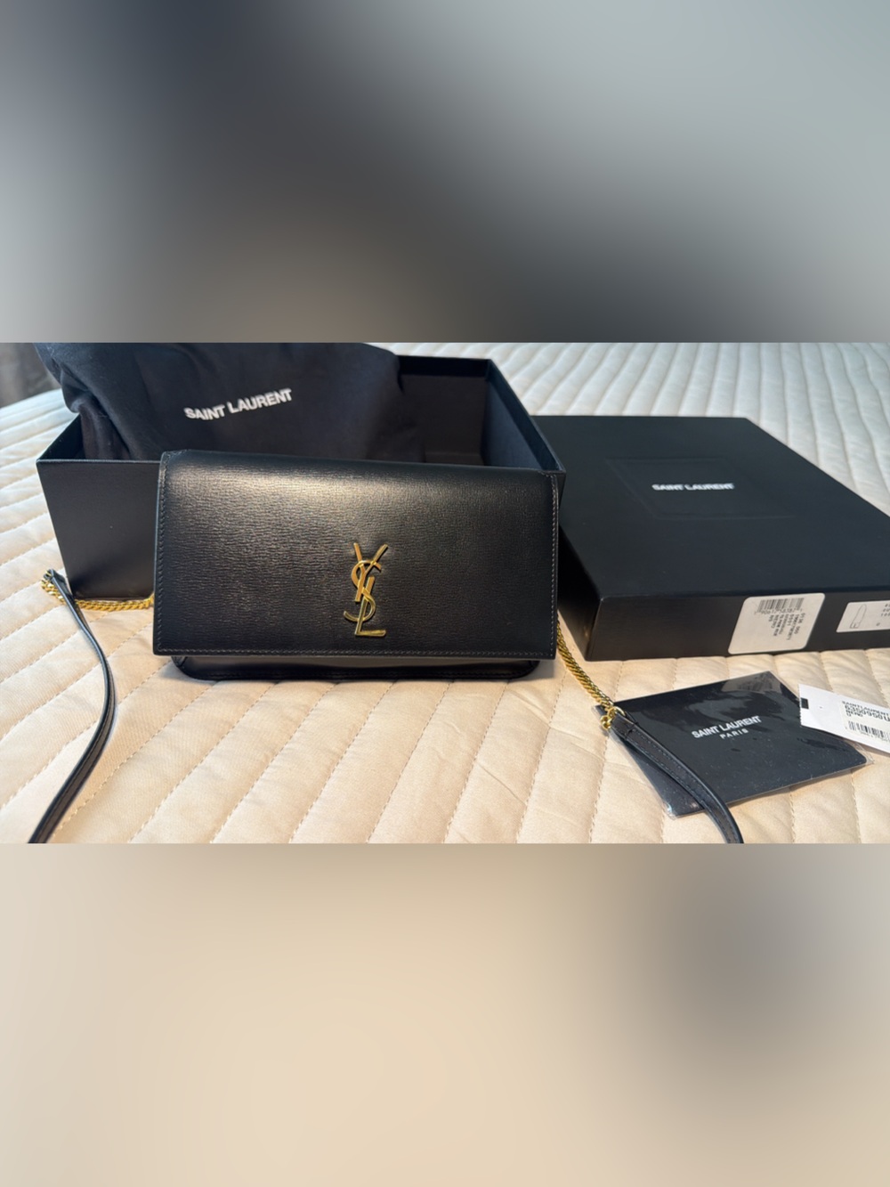 Like new & authenticSaint Laurent YSL Smooth Leather Crossbody Cell Phone Holder - Picture 8 of 11